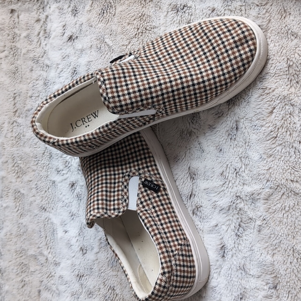 J. Crew Factory Plaid Slip-On Sneakers - Picture 3 of 7